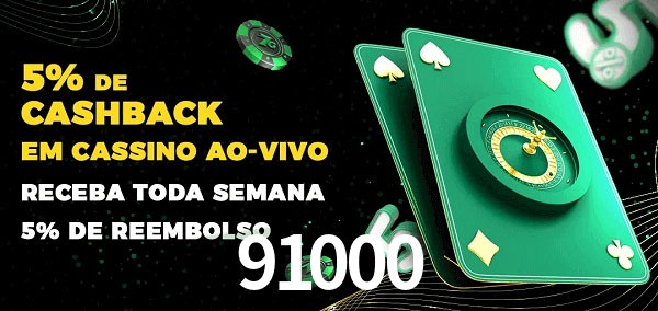 Promoções do cassino ao Vivo 91000